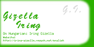 gizella iring business card